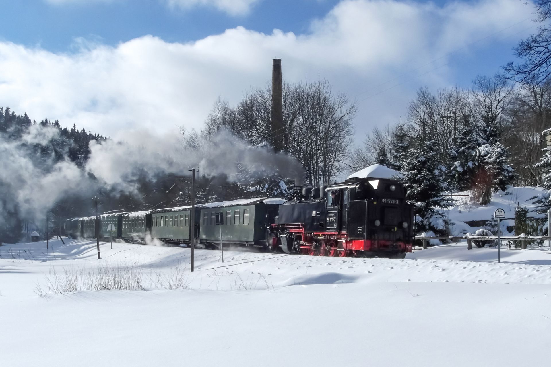 Fichtelbergbahn im Erzgebirge 